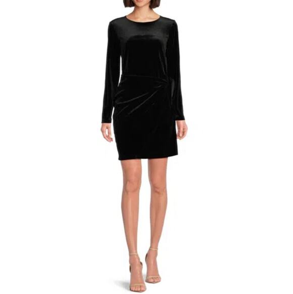 Tash + Sophie Dresses & Skirts - New ~ TASH + SOPHIE ~ Faux Wrap Velvet Mini Dress Size XL